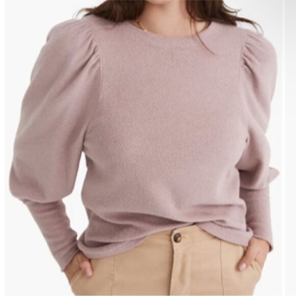 Madewell Tops - Madewell NWT Brushed Puff Sleeve Top in Pale Thistle Size XXS